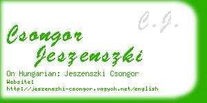 csongor jeszenszki business card